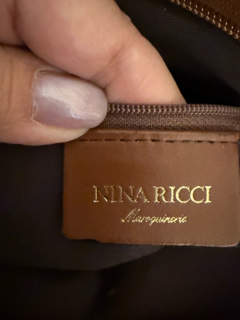 Nina Ricci  Vintage brown suede & Leather Tote Bag GUC - Picture 4 of 14